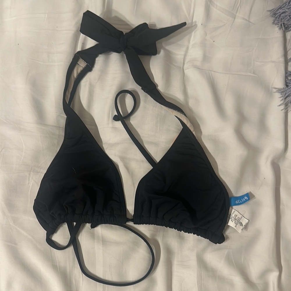 Vintage dELiA*s Black Triangle Bikini Top